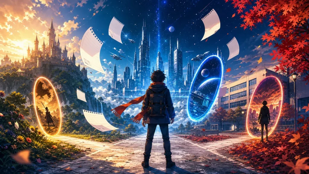 Animes do segundo semestre de 2026 representados por portais sazonais