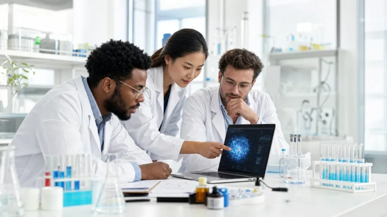 ChatGPT grátis para pesquisadores em um laboratório