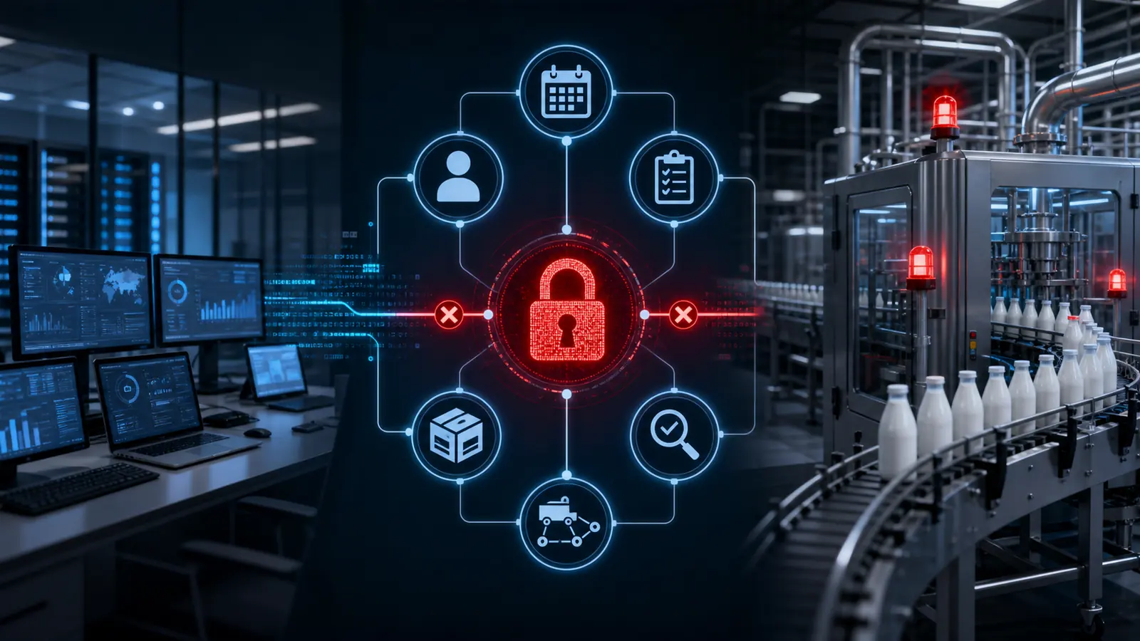 Ransomware interrompe sistemas digitais conectados a uma linha de produção de laticínios