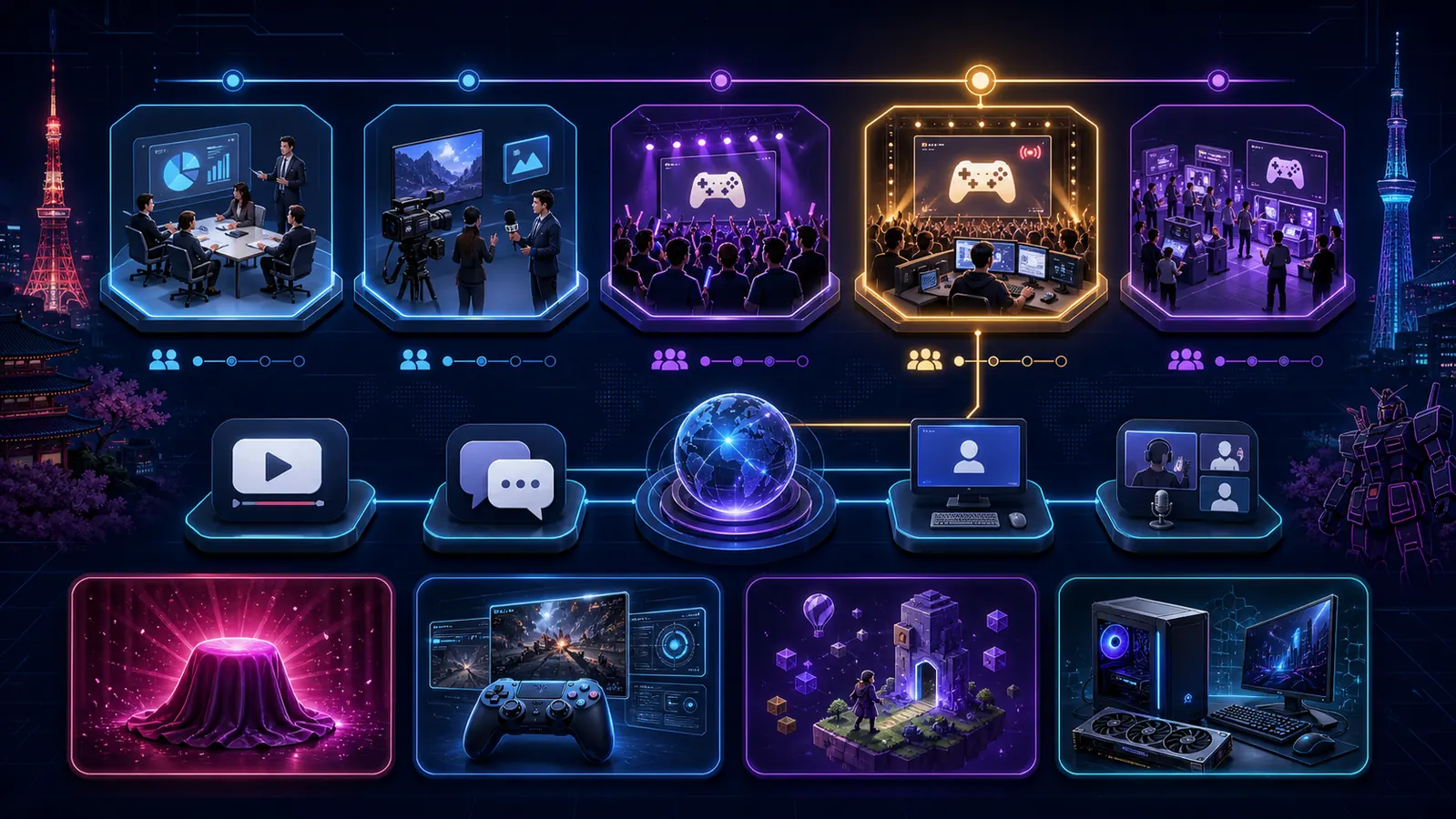 Calendário da Tokyo Game Show com o PC Gaming Show Tokyo Direct em destaque