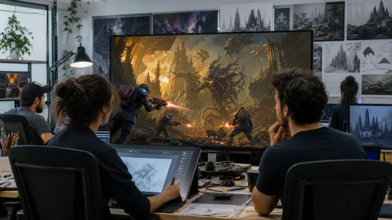 Equipe de animação trabalha em série de ficção científica militar inspirada em jogos